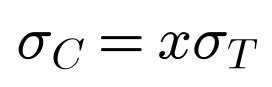 sigma_C equals x sigma_T